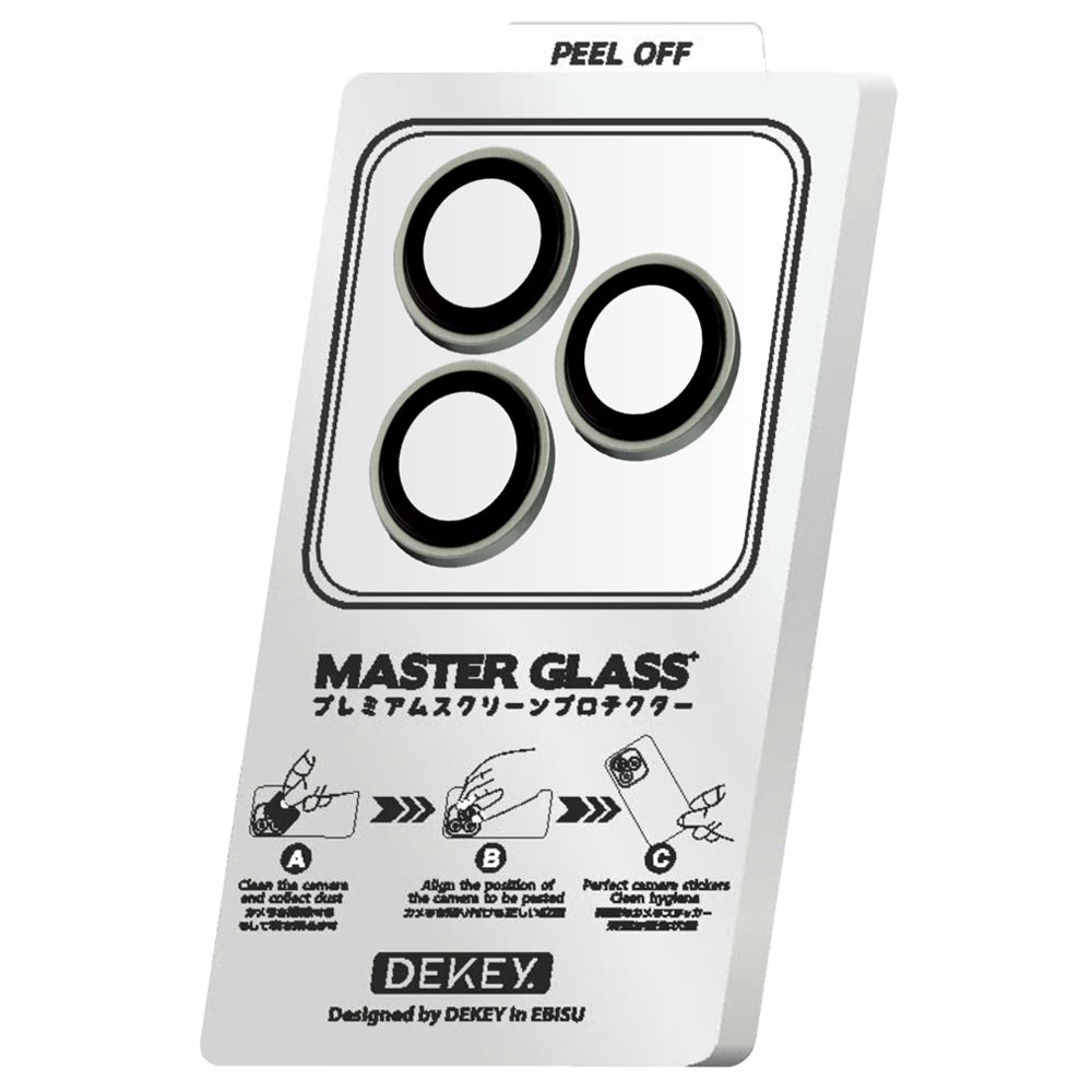 Miếng dán camera iPhone 15 Pro/Pro Max DEKEY 3D Camera Lens - Xám Màu Xám
