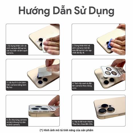 Miếng dán camera iPhone 16/16 Plus DEKEY 3D Camera Lens - Xanh lá Màu Xanh lá
