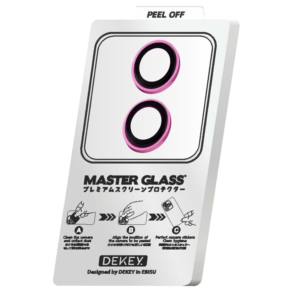 Miếng dán camera iPhone 16/16 Plus DEKEY 3D Camera Lens - Hồng Màu Hồng