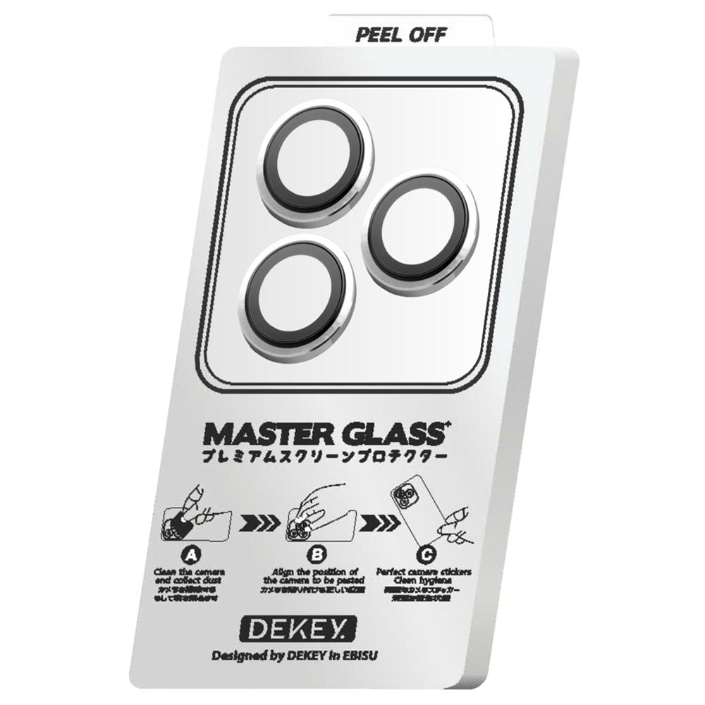 Miếng dán camera iPhone 16 Pro/Pro Max DEKEY 3D Camera Lens - Bạc Màu Bạc
