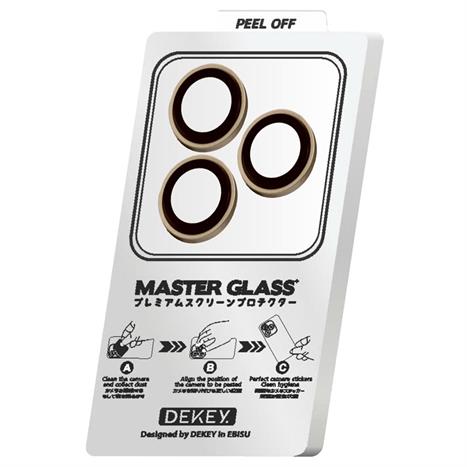 Miếng dán camera iPhone 16 Pro/Pro Max DEKEY 3D Camera Lens - Sa mạc Màu Đen - Vàng đồng