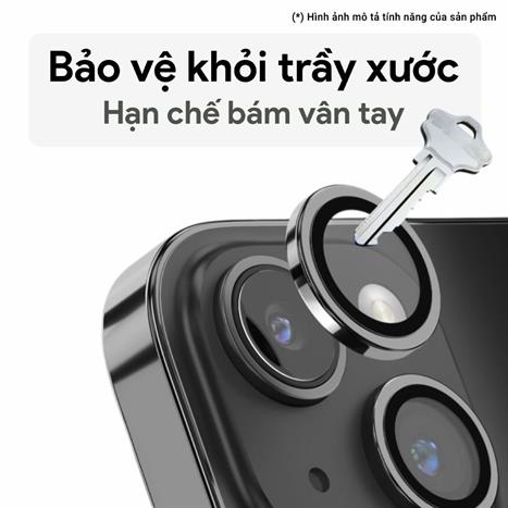 Miếng dán camera iPhone 16 Pro/Pro Max DEKEY 3D Camera Lens - Sa mạc Màu Đen - Vàng đồng