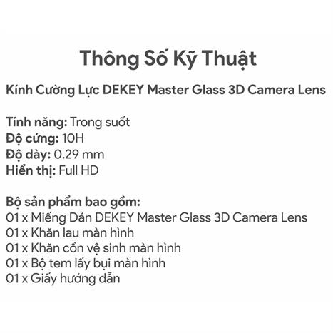 Miếng dán camera iPhone 17 DEKEY 3D Camera Lens - Xanh lá Màu Xanh lá