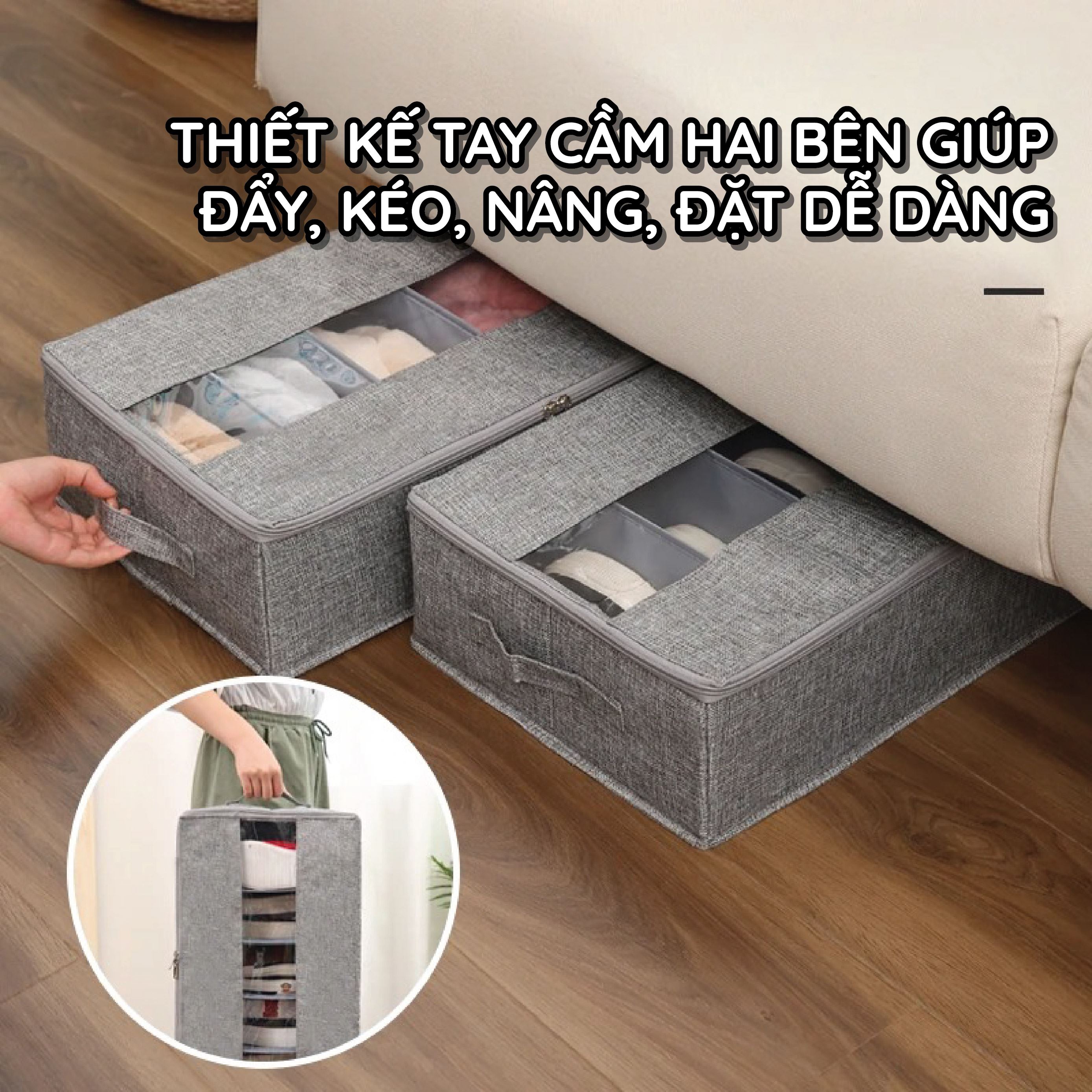 Hộp nhựa đựng đồ đa năng Tanaka SB07BE 30 lít Màu Màu be