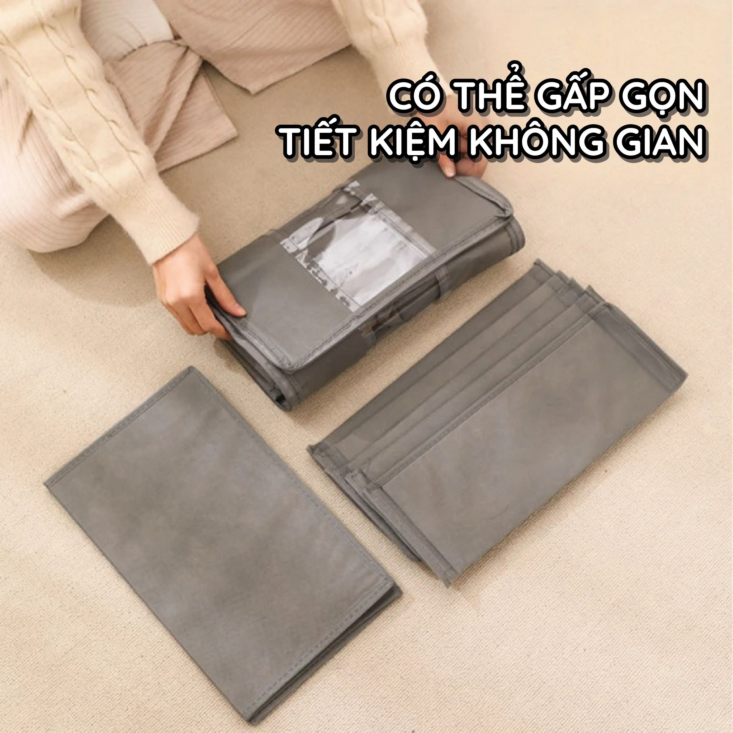 Hộp nhựa đựng đồ đa năng Tanaka SB07BE 30 lít Màu Màu be