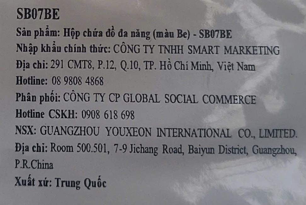 Hộp nhựa đựng đồ đa năng Tanaka SB07BE 30 lít Màu Màu be