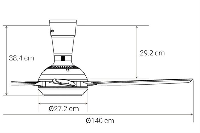 Quạt trần Panasonic 4 cánh F-56XPG-W 59W Màu Trắng