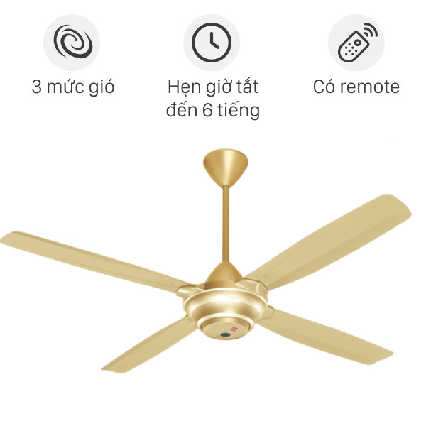 Quạt trần KDK 4 cánh Quạt trần KDK 4 cánh M56XR(GD) 59W 59W