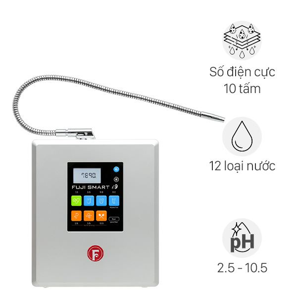 Máy lọc nước ion kiềm Fuji Smart i9 10 tấm điện cực - Để bàn, Nhật Bản