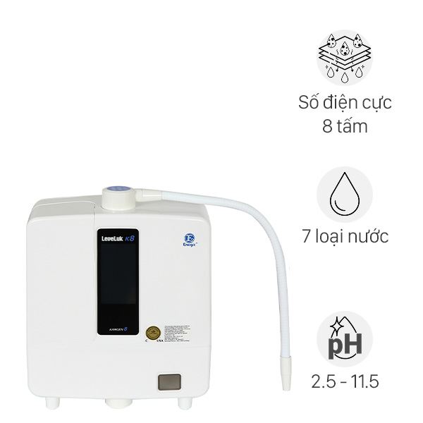 Máy lọc nước điện giải ion kiềm Kangen LeveLuk K8 8 tấm điện cực