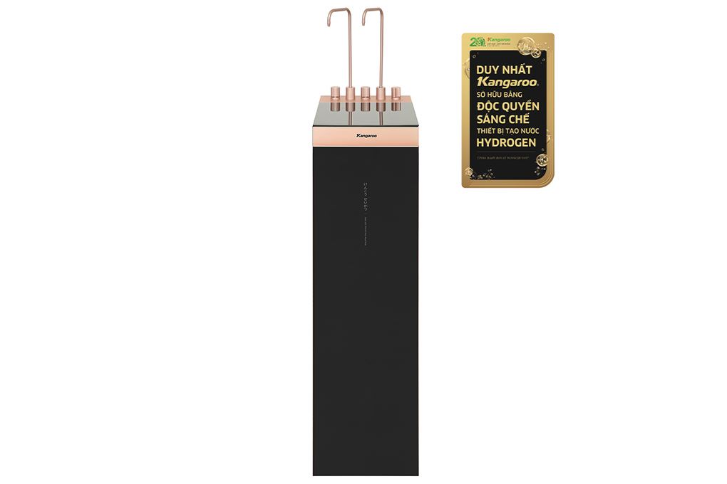 Máy lọc nước RO nóng nguội lạnh Hydrogen ion kiềm Kangaroo Sumire KGHC12A3 12 lõi Màu Đen
