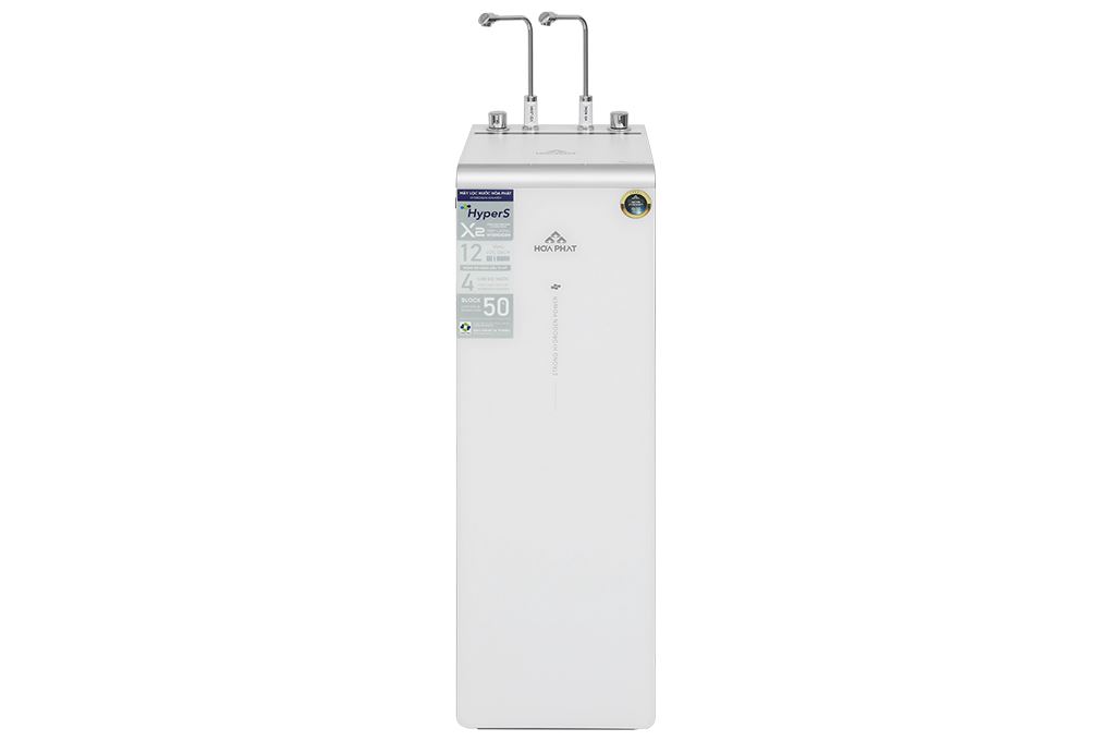 Máy lọc nước RO nóng nguội lạnh Hydrogen ion kiềm Hòa Phát HPA885 12 lõi Màu Trắng