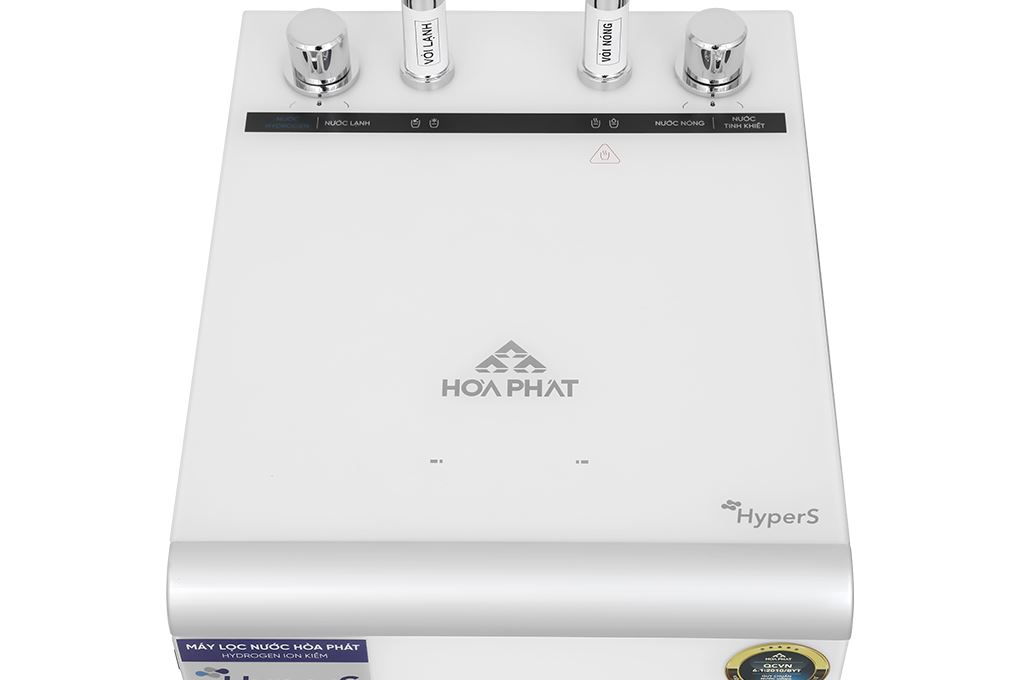 Máy lọc nước RO nóng nguội lạnh Hydrogen ion kiềm Hòa Phát HPA885 12 lõi Màu Trắng