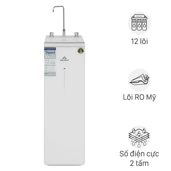 Máy lọc nước RO Hydrogen ion kiềm Hòa Phát HPA855 12 lõi