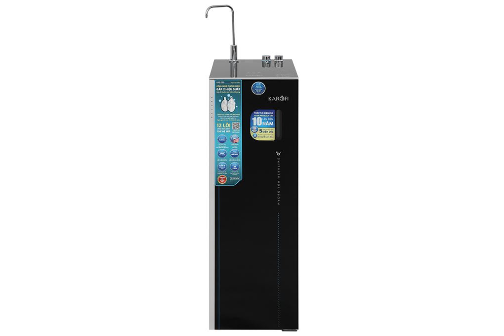 Máy lọc nước RO Hydrogen ion kiềm Karofi KAE-S66 12 lõi Màu Đen