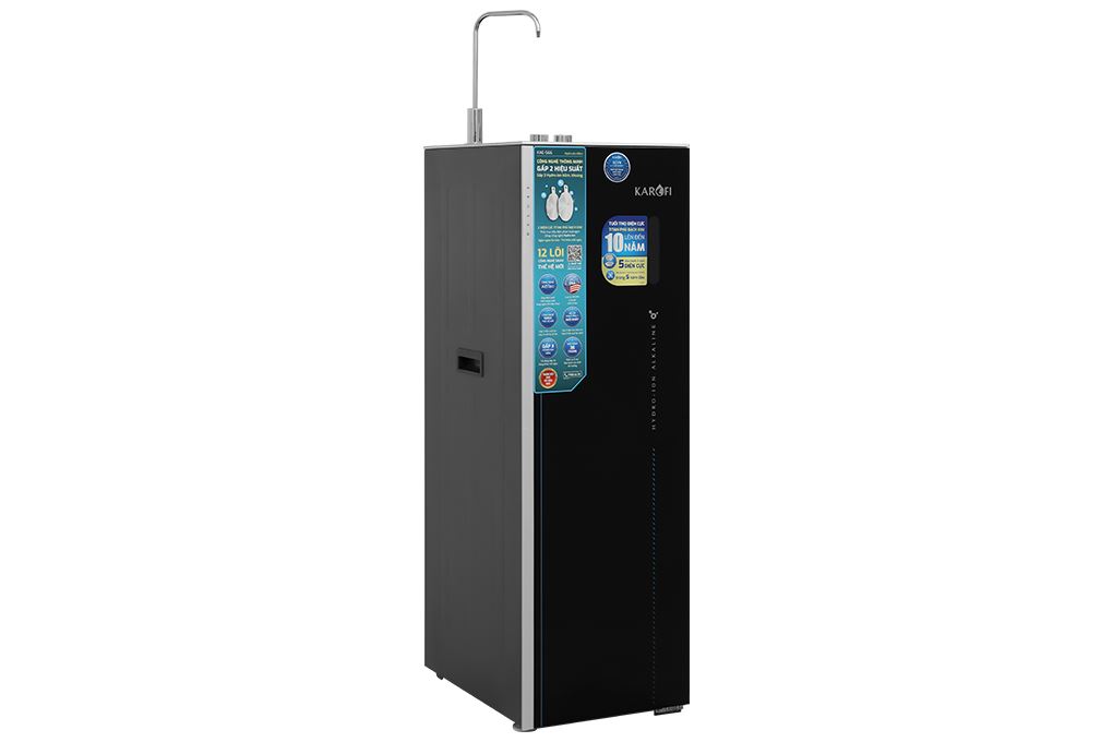Máy lọc nước RO Hydrogen ion kiềm Karofi KAE-S66 12 lõi Màu Đen