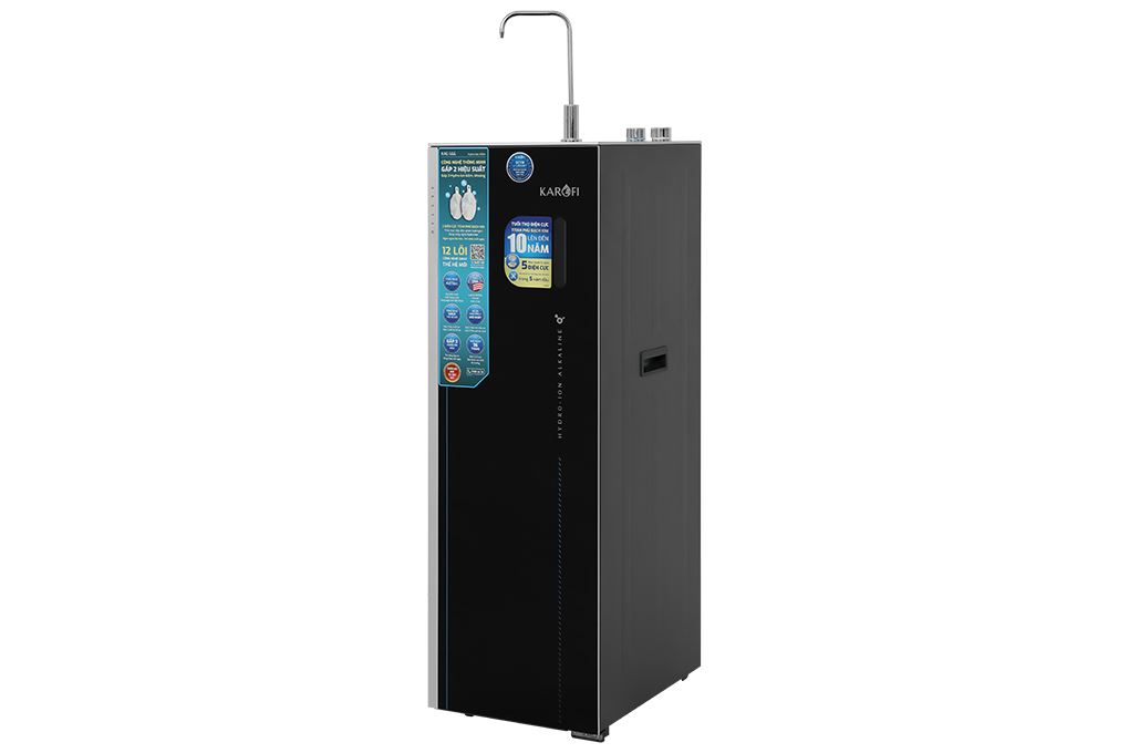 Máy lọc nước RO Hydrogen ion kiềm Karofi KAE-S66 12 lõi Màu Đen