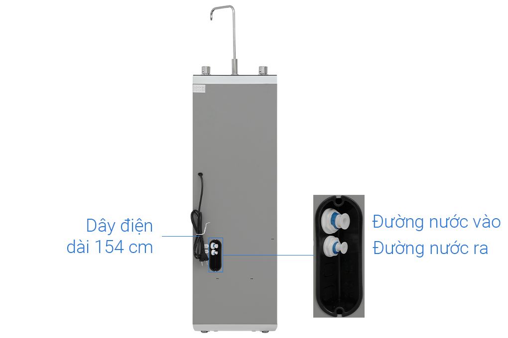 Máy lọc nước RO Hydrogen ion kiềm Hòa Phát HPA856 12 lõi Màu Xám
