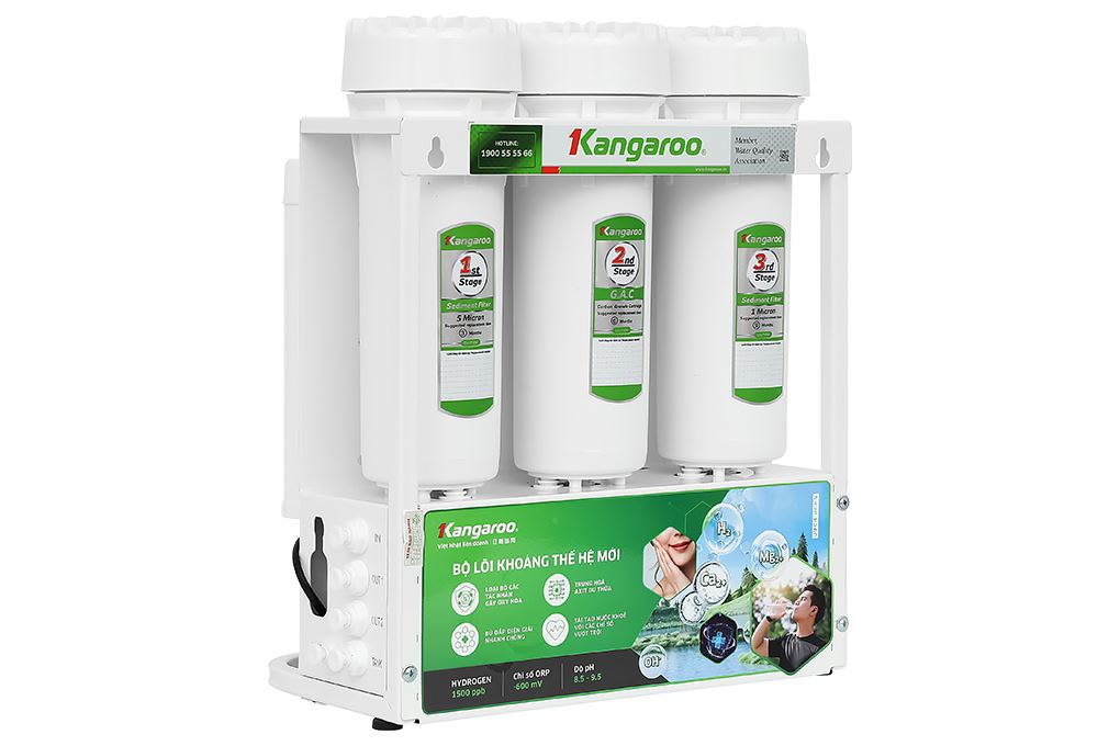 Máy lọc nước RO Hydrogen Kangaroo KGHP12K 12 lõi Màu Trắng