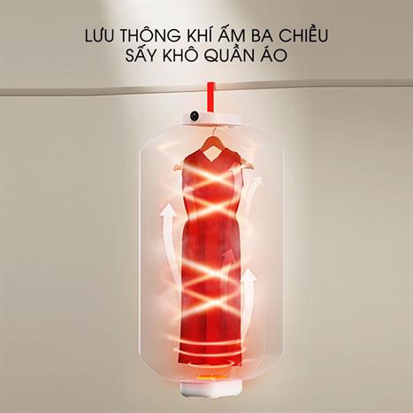 Tủ sấy quần áo gấp gọn Deerma DEM-GY700W Màu Trắng