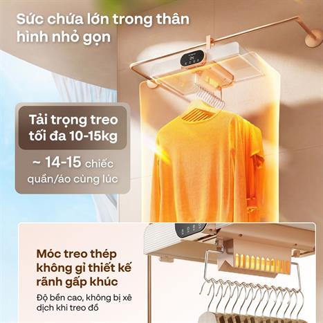 Tủ sấy quần áo FUJIHOME 15 kg FCD16 Màu Hồng