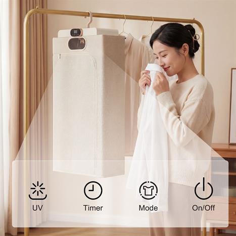 Tủ sấy quần áo FUJIHOME 15 kg FCD16 Màu Hồng