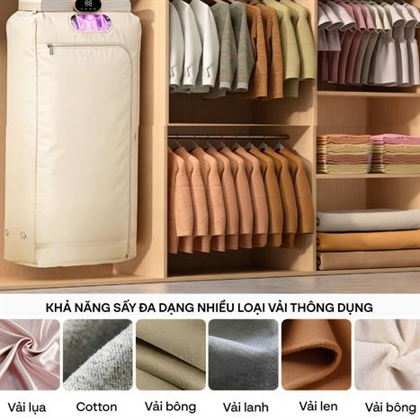 Tủ sấy quần áo FUJIHOME 15 kg FCD16 Màu Hồng