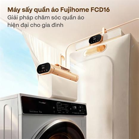 Tủ sấy quần áo FUJIHOME 15 kg FCD16 Màu Hồng