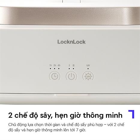 Tủ sấy quần áo gấp gọn Lock&Lock END112IVY Màu Kem