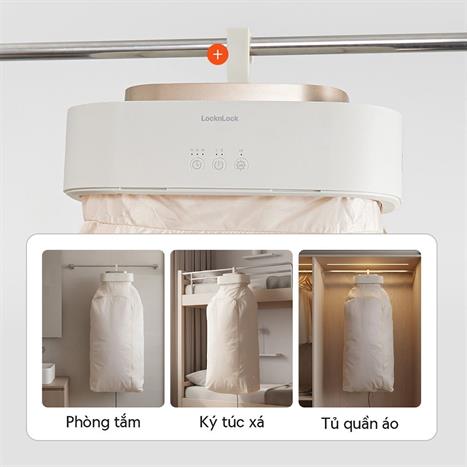 Tủ sấy quần áo gấp gọn Lock&Lock END112IVY Màu Kem