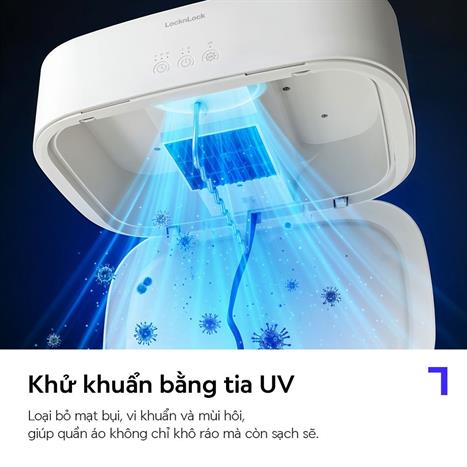 Tủ sấy quần áo gấp gọn Lock&Lock END112IVY Màu Kem