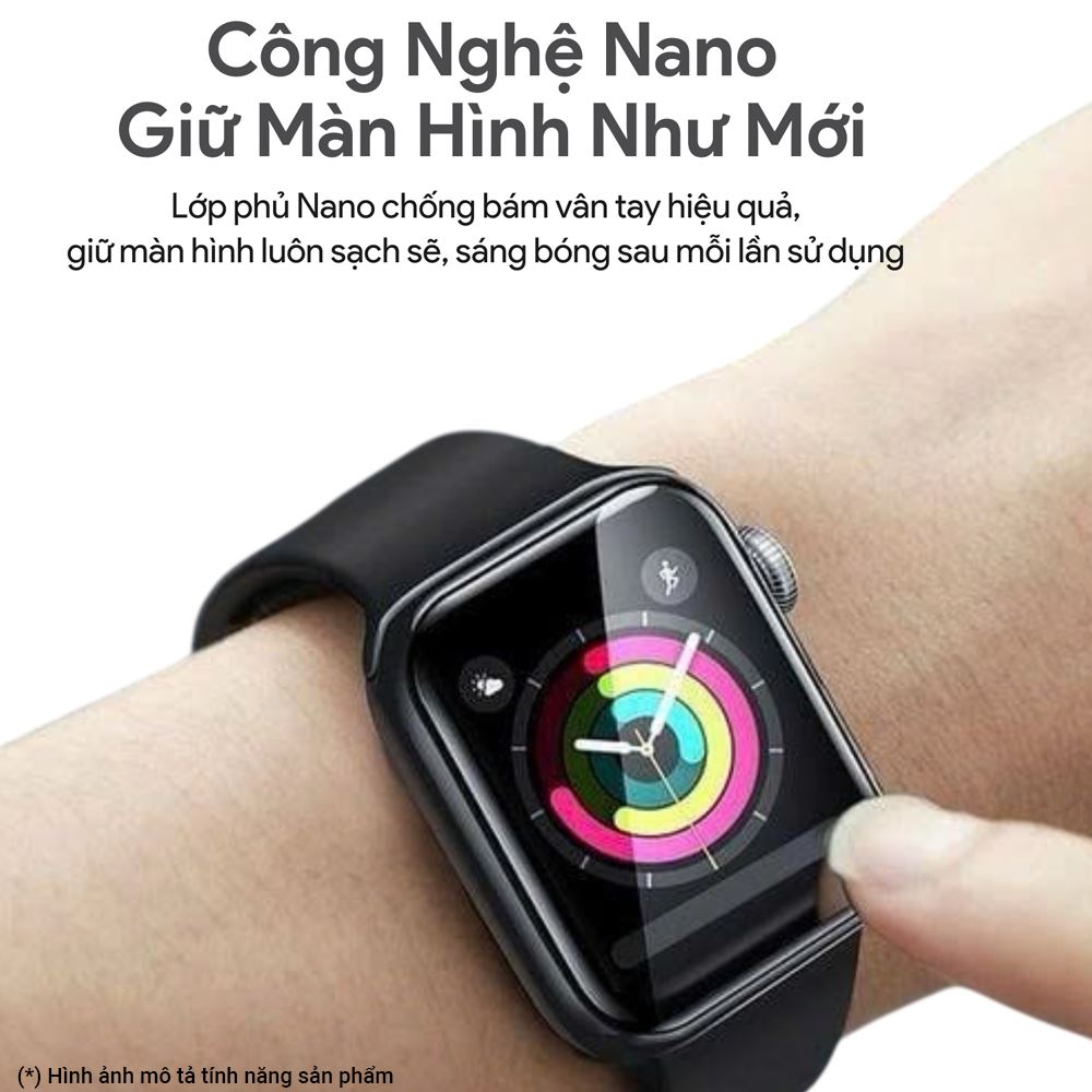 Miếng dán kính cường lực Apple Watch 40/41mm DEKEY Màu Trắng