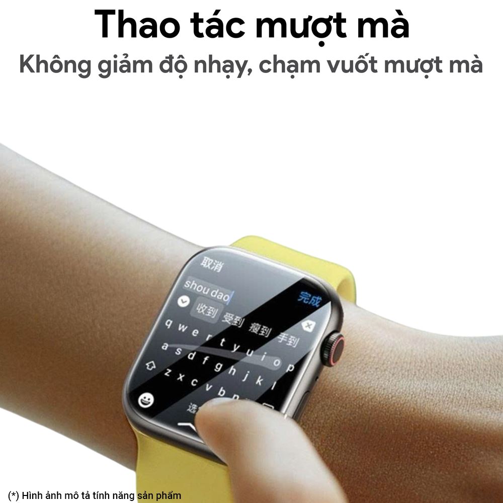 Miếng dán kính cường lực Apple Watch 40/41mm DEKEY Màu Trắng