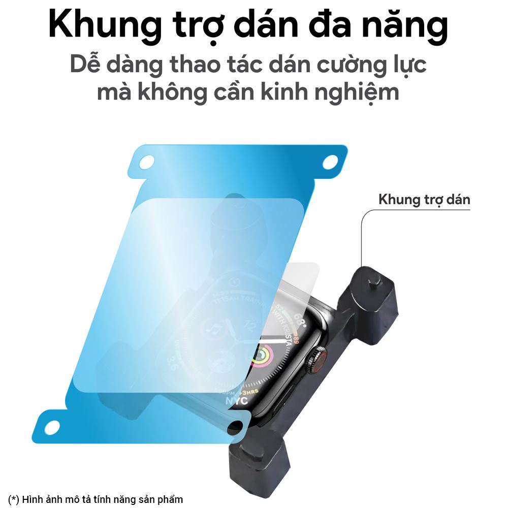 Miếng dán kính cường lực Apple Watch 40/41mm DEKEY Màu Trắng