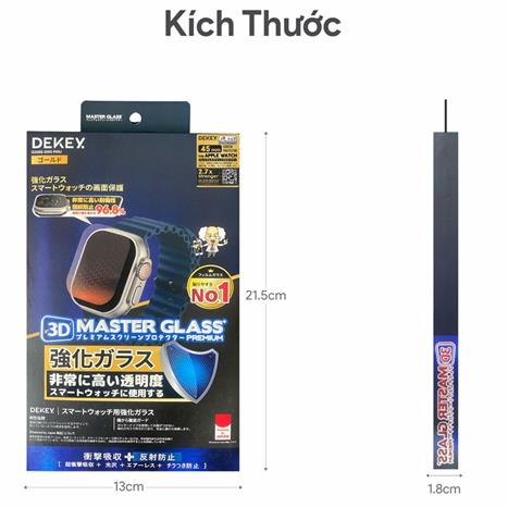 Miếng dán kính cường lực Apple Watch 40/41mm DEKEY Màu Trắng