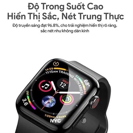 Miếng dán cường lực Apple Watch 44/45mm DEKEY Màu Trắng