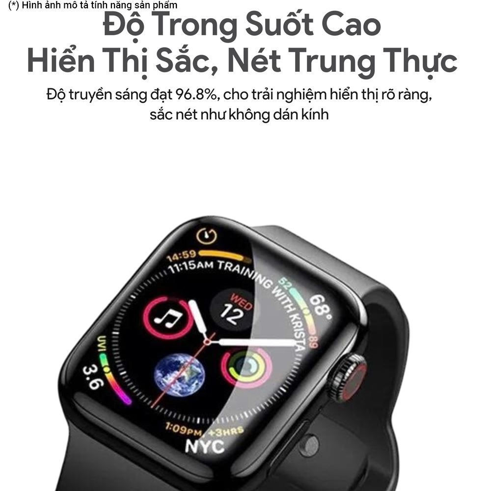 Miếng dán cường lực Apple Watch 42mm DEKEY Màu Trắng