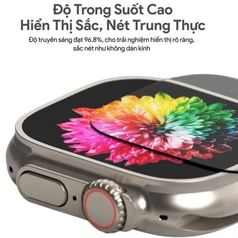Miếng dán cường lực Apple Watch 49mm DEKEY Màu Trắng