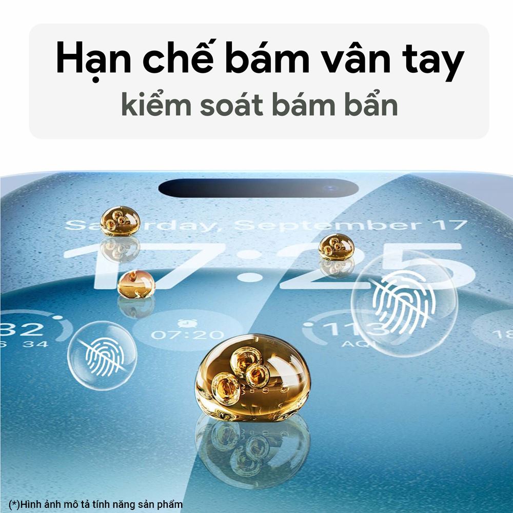 Miếng dán kính cường lực iPhone 13/13 Pro/14 DEKEY 3D Sentery Màu Trắng