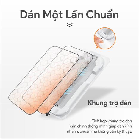 Miếng dán kính cường lực chống nhìn trộm iPhone 13 Pro Max/14 Plus DEKEY 3D Sentery Màu Trắng