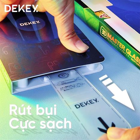 Miếng dán kính cường lực chống nhìn trộm iPhone 14 Pro/15/16 DEKEY 3D Sentery Màu Trắng