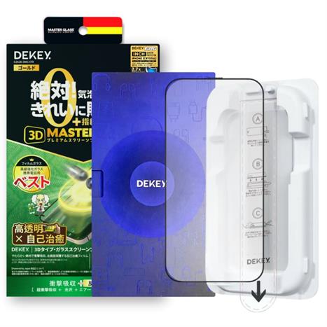 Miếng dán kính cường lực iPhone 14 Pro Max/15 Plus/16 Plus DEKEY 3D Sentery Màu Trắng