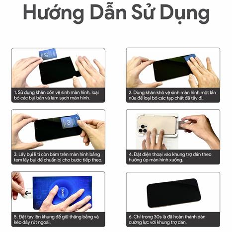 Miếng dán kính cường lực iPhone 15 Pro DEKEY 3D Sentery Màu Trắng