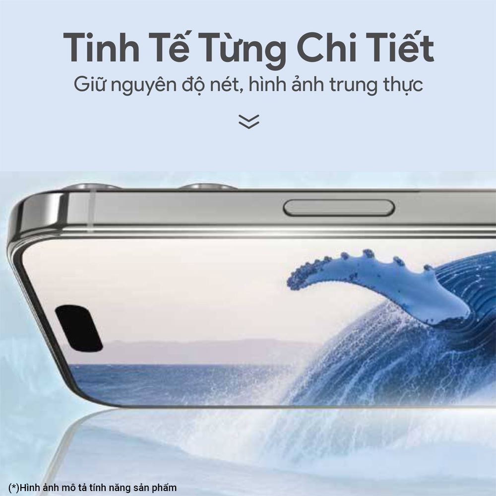 Miếng dán kính cường lực iPhone 16 Pro/17 DEKEY 3D Sentery Màu Trắng