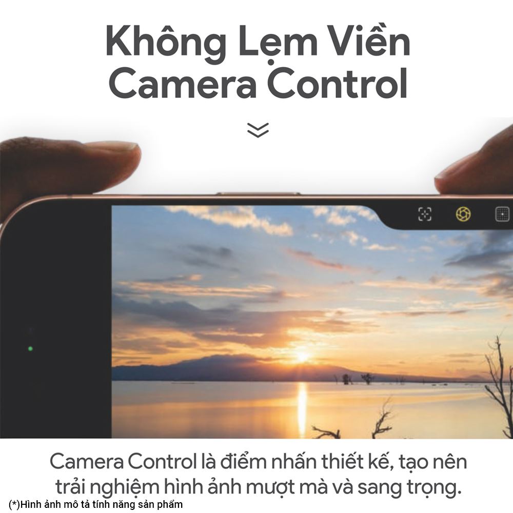 Miếng dán kính cường lực iPhone 16 Pro/17 DEKEY 3D Sentery Màu Trắng