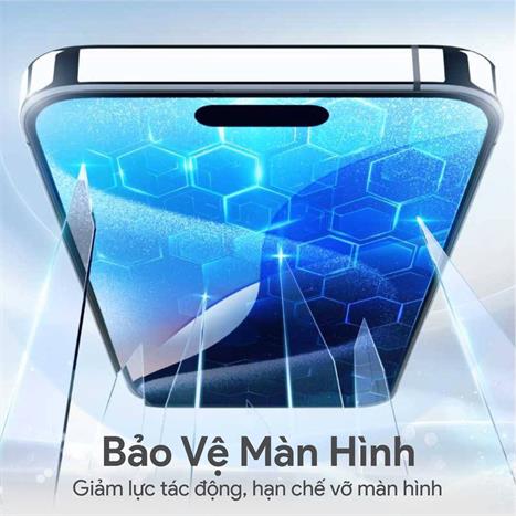 Miếng dán kính cường lực chống nhìn trộm iPhone 16 Pro/17 DEKEY 3D Sentery Màu Trắng