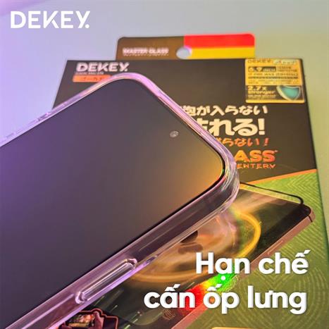 Miếng dán kính cường lực chống nhìn trộm iPhone 16 Pro/17 DEKEY 3D Sentery Màu Trắng