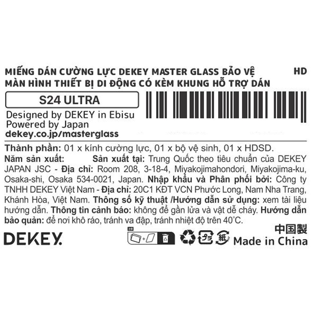 Miếng dán kính cường lực Samsung S24 Ultra DEKEY 3D Sentery - 11