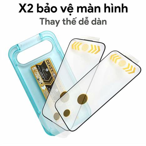 Miếng dán kính cường lực iPhone X/XS/11 Pro DEKEY 3D Quintessence Màu Trắng