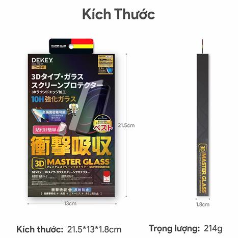 Miếng dán kính cường lực chống nhìn trộm iPhone 12/12 Pro DEKEY 3D Quintessence Màu Trắng